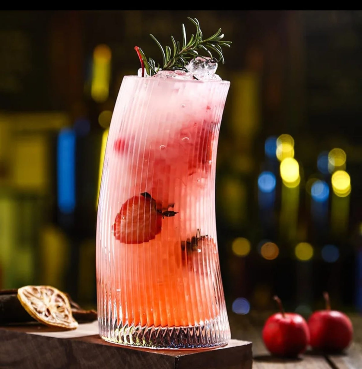 Vertical Stripped Glassware